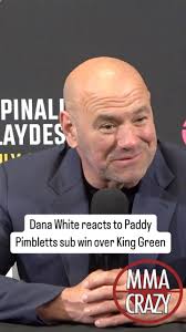 Dana White reacts to Paddy Pimblett’s submission win over King Green at UFC  304. Full video at MMA Crazy