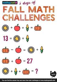 Math is essential, but that doesn't mean it has to be boring. Are You Looking For Fun Fall Math Activities To Share With Your Elementary And Middle School Math Students Math Challenge Fall Math Fall Math Activities