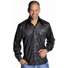 Chemise en pur lin rayée ciel et blanc. Deguisement Chemise Disco Noire Paillettes Homme Luxe