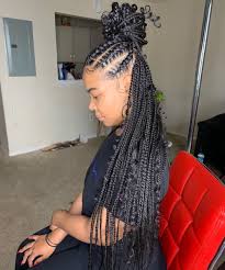 The look that says, yes, i wanted my hair in a ponytail, but no, i did not want to look like a hot mess today. Half Up Half Down Looking Gorgeous Braidsasyoulikeit Hairstyle Braided Hairstyles For Black Women Hair Styles Braided Half Up Half Down Hair