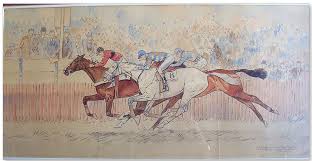 finish at the maryland hunt cup by paul brown brown horse art horse art art pinterest