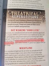 Use this phrase after someone tried to do something, but was unsuccessful. I M Not English So I Don T Know Do You Actually Say Break A Leg Before A Performance In Italian We Say In Bocca Al Lupo Which Translated Means In The Mouth Of