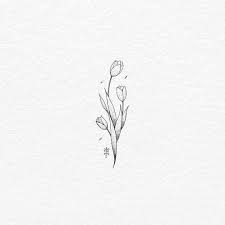 Tulips Ink On Paper Tulips Tulipsflower Simpletattoo Minimalisttattoo Tattooflash Tatts Tulip Tattoo Small Flower Tattoos Minimalist Tattoo