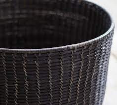 Round out the basket with decadent chocolate truffles or candies. Garrett Woven Storage Baskets Black Pottery Barn