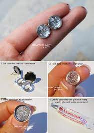Spend some time on a fun diy project, and make your own stud. Diy Stud Earrings Glitter Nail Polish Settings And Glue Followpics Diy Earrings Studs Diy Crafts Jewelry Homemade Jewelry