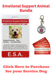 Service Dog Emotional Support Animal Bundle High Quality Service Tag Double Sided Printed With U Service Dogs Gear Support Animal Emotional Support Animal