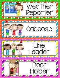 Classroom Helpers Clip Chart Preschool Classroom