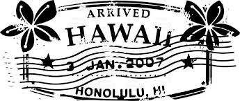 Honolulu Hawaii Travel Passport Mail Stamp With Lei Flowers Hawaii Tattoos Travel Stamp Stamp
