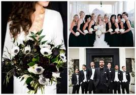 Black And White Wedding Party Attire Classic Black And White Wedding Ideas Hotref Party Gifts Wedding White Wedding Black White Wedding