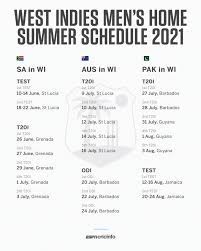South africa tour of west indies 2021 | west indies vs south africa test series 2021 schedule #savswi #wivssa2021 #1sttestsavswi#southafricavswestindies#. West Indies To Host South Africa Australia And Pakistan In Bumper Home Season