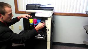 Connect the usb cable, the network cable, and the fax cable to the machine. Changing Toner In Your Bizhub C35 Youtube