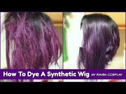 How To Dye A Synthetic Wig Using Rit Dye My Raven Cosplay Youtube Synthetic Wigs Wigs Synthetic Hair