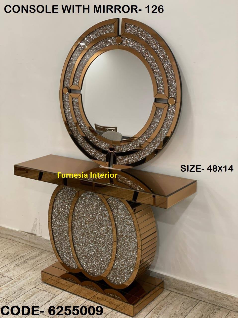 Modern Luxury Designer Console With Mirror