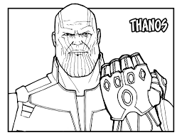 Thanos comes from titan, the moon of saturn, which within… Thanos Coloring Pages Free Printable Coloring Pages