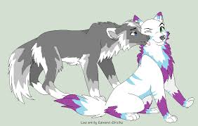 Wolf couple lineart mxf by spakitty wolf base drawings wolf. Wolf Couple Line Art Colored 3 By Ladydeathcandy On Deviantart