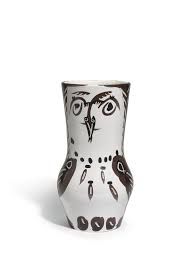 Pablo Picasso 1881 1973 Chouetton And Chouette Marron Noir And A R 135 134 Terre De Faience Vase 1952 From The Edition Of 500 Prints Picasso Pablo