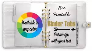 I love, love, love these dividers! Free Printable Divider Tabs Template Customized Printable Tab Dividers