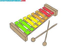 How To Draw A Xylophone - Easy Drawing Tutorial For Kids