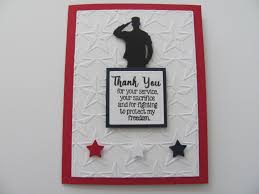 Host a party and have blank cardstock and markers out or some of the printable cards from below. Patriotic Thank You Card For Soldiers
