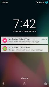 Double tap screen on/off is an easy to use application, by which you can double tap on home screen to on/off the screen instead of pressing power button. Android Lock Screen Notification Custom View With Ripple And Double Tap Stack Overflow