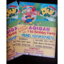 Dengan ratusan reka letak tulen dalam pustaka kami sebagai pilihan. Kad Jemputan Invitation Card Birthday Party Aqiqah 30pcs Shopee Malaysia