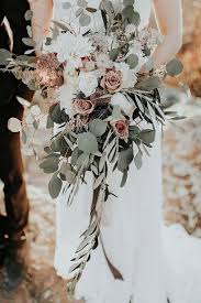 Oversize details, another trend for 2019, are present here in the large appliqué flowers. Prettiest 18 Blush Pink And Green Wedding Bouquets Oh Best Day Ever