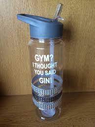 Plastic water bottles are being questioned about their safety to both our health and our environment as well. Gym Water Bottle Grey Diamante Blue Green Funny Quote Gym Gin 700ml Sportsbottle Motivation Gym Gift Christmas Gym Water Bottle Water Bottle Workout Gym Bottle