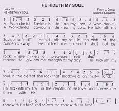 He Hideth My Soul Partitur Not Angka Soul Saviour Hymn