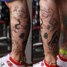 Asian Colour Archives Chronic Ink Tattoos Calf Sleeve Tattoo Calf Tattoos For Women