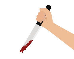 Bloody knife sticker stickers by rumshots redbubble. Vector Of Hand Holding A Bloody Knife On White Background 538220 Vector Art At Vecteezy