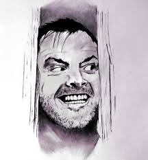 A graphite drawing I did a few years ago. "Heeere's Johnny!" ✍️