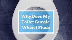 why does my toilet gurgle when i flush
