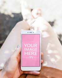 Mockup Template Of A Woman Holding A White Iphone In Hand Outdoors Facebook Instagram Are There Any Other Websites On Earth I Iphone Mockup Iphone Mockup
