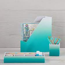 Pool Ombre Fabric Desk Accessories Desk Accessories Cool Desk Accessories Turquoise Room