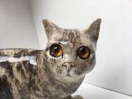 新品 英国 目が合うケンジントンキャット 高さ24cm サイズ5 立ち姿の猫の置物 ねこ ウインスタンレイ ネコ フィギュリン winstanley 画像2 猫 アンティーク 小物 サマータイム