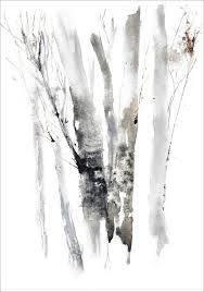 Simple Black And White Art Prints Watercolor Landscape Print Art Simple Art Print Brown Grey Black White Watercolor Painting Office Wall Decor Modern Abstract Winter In 2020 Watercolor Paintings Art Prints Artwork Painting