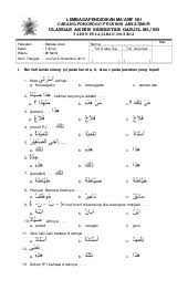 Soal uts bahasa arab kelas 1 semester 2 bag 1. Soal Bahasa Arab Kelas 1