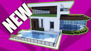 Now that is a seriously nice villa, i wonder how much would it cost to build this some serious minecraft blueprints around here! Minecraft Build Small Modern House Tutorial House Plans 144154