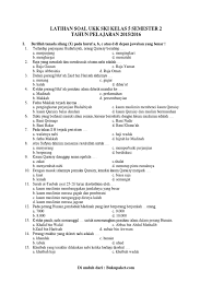 Dengan format file doc, anda dapat mengubah dan mengembangkan file ini untuk kemudian disesuaikan dengan materi pada rencana pelaksanaan pembelajaran (rpp) dan silabus. Contoh Soal Uts Btq Kelas 5 Semester 2