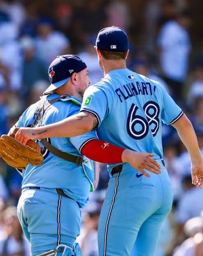 Congratulations to Mason Fluharty on his first career Major League save! It  came at Dodger Stadium against two former MVPs: Shohei Ohtani and Mookie  Betts.
