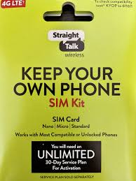 Get our prepaid sim card for your tablet when you switch to straight talk wireless. Amazon Com Straight Talk Bring Your Own Phone Activation Kit