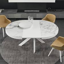 Extendable kitchen & dining room sets : Calligaris Tivoli Round Extending Dining Table Ceramic Top