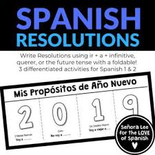 Spanish Resolutions 2020 New Year S Resolutions In Spanish With The Verb Ir Learning Spanish How To Speak Spanish New Years Activities