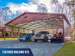 I'm wondering to reinforce the posts in my carport as it seems one good earthquake could throw these off. Vertical Roof Style Metal Carports Metalcarports Com