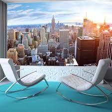 Fashion New York Penthouse Skyline Fototapete Manhattan Panorama Ansicht Fototapete New York Wanddekoration 125x8 In 2020 New York Penthouse Penthouse View Usa Decor