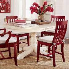 Paint Dining Table And Chairs With Rust Oleum 2x Cranberry Painted Dining Room Table Painted Dining Table Dining Table Chairs