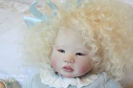 Custom order sweet Amaya ....Asian toddler with albinism sculpt by Connie  Burke