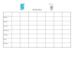 free printable blank chore chart templates 82956 with