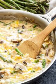 Cream of mushroom soup, or chicken soup, or celery soup. One Pot Creamy Chicken And Asparagus Casserole Recipe Runner