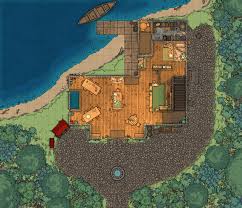 Lakeside Tavern Scenic View Other Floors In Comments Battlemaps In 2020 Tabletop Rpg Maps Dungeon Maps Scenic Views